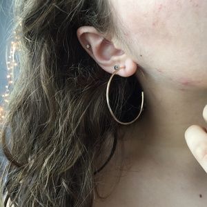 Thin Gold Hoop earrings
